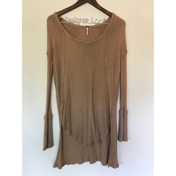 Free People Layering Scoopneck High Low Thermal - Picture 3 of 7